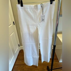 THEORY white linen pant Sz M